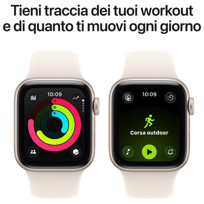 Apple Watch SE 3 GPS, 40mm, Alluminio Galassia con Sport Band Galassia