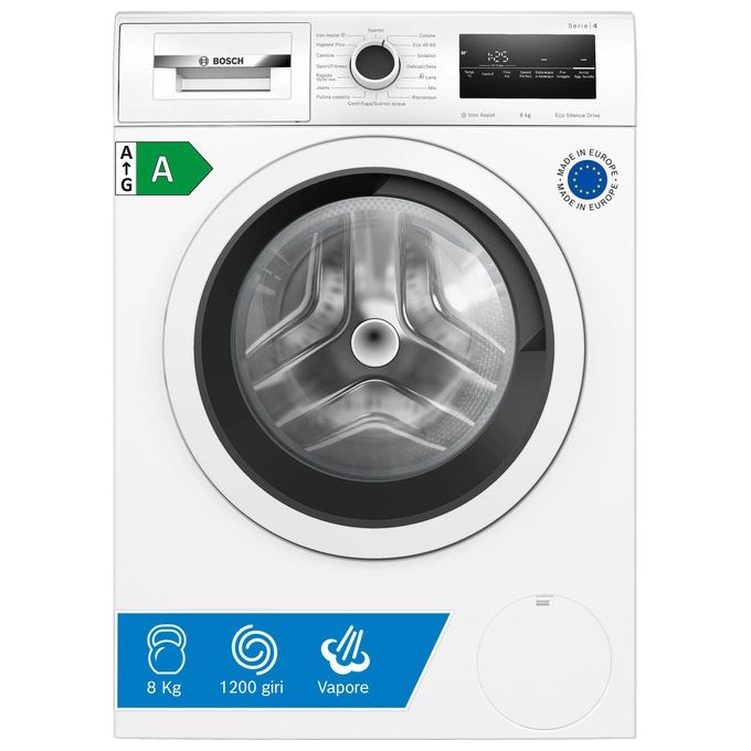 Bosch Serie 4 WAN24208II Lavatrice a Caricamento Frontale 8Kg 1200 Giri Classe A Emissione rumore 71 dB Bianco