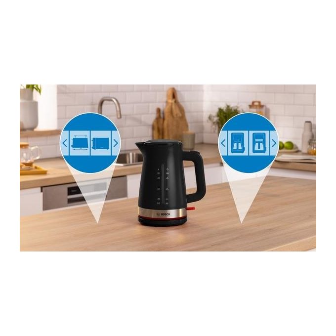 Bosch TWK4M223 MyMoment Bollitore Elettrico 1.7 L 2400 W Base 360° Filtro Anticalcare colore Nero