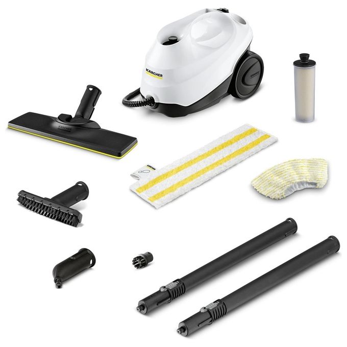 Kärcher 1.513-650.0 SC 3 EasyFix Pulitore a Vapore 1900W 3,5 bar Serbatoio 1L Superficie 75m² colore Bianco Nero