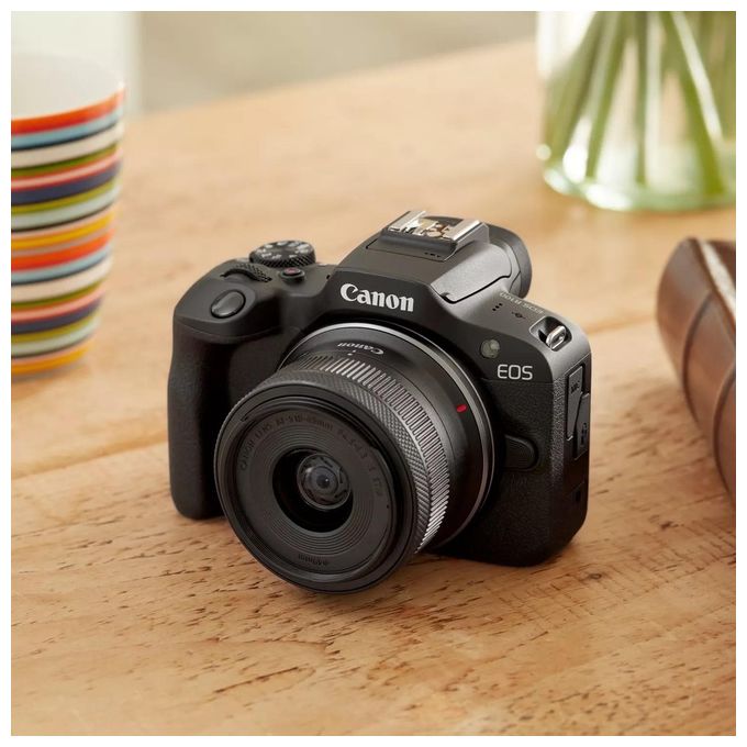 Canon 6052C013 EOS R100 Fotocamera Mirrorless APS-C 24,1 MP 4K Obiettivo RF-S 18-45mm f-4.5-6.3 IS STM Dual Pixel CMOS AF Wi-Fi Bluetooth colore Nero