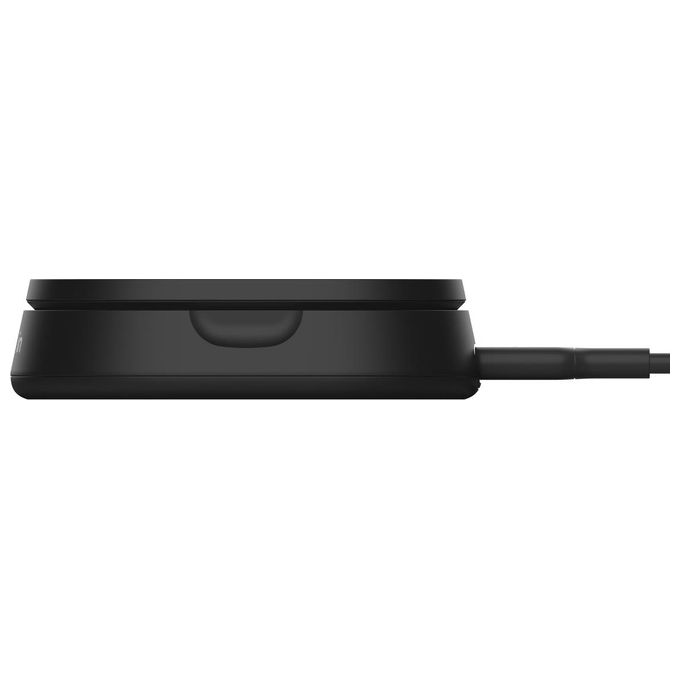 Belkin WIA008VFBK BoostCharge Pro Supporto di Ricarica Magnetico Convertibile 15W Qi2 con Alimentatore 20W Cavo USB-C Nero