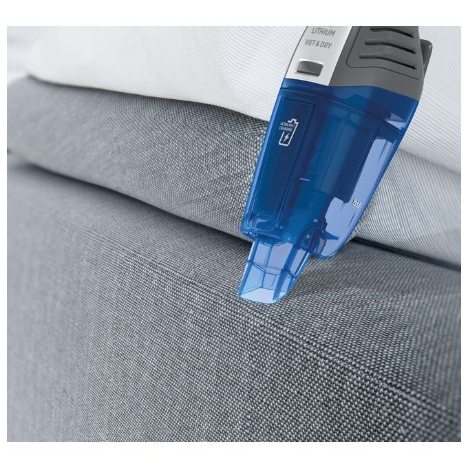 Hoover HJ72WDLB 011 Jive Lithium Aspirabriciole Senza Sacchetto Secco e Bagnato 0.3 L 10 min autonomia 82 dB colore Blu Trasparente