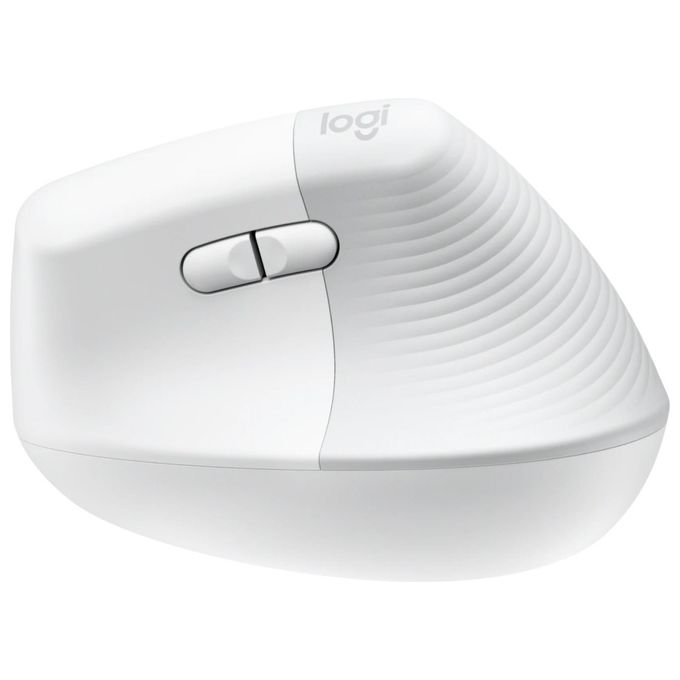 Logitech 910-006475 Lift Mouse Ergonomico Verticale Senza Fili Bluetooth Logi Bolt USB 4 Tasti 4000 DPI Clic Silenziosi colore Bianco