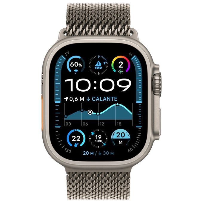 Apple MX4M3TY-A Watch Ultra 2 GPS + Cellular 49mm Cassa in Titanio con Cinturino Loop Milanese 64 GB 36 h Durata Batteria colore Titanio