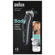 Braun BG5340 Serie 5 Depilatore Corpo Uomo SkinShield uso bagnato e secco autonomia 100 min colore Nero Grigio