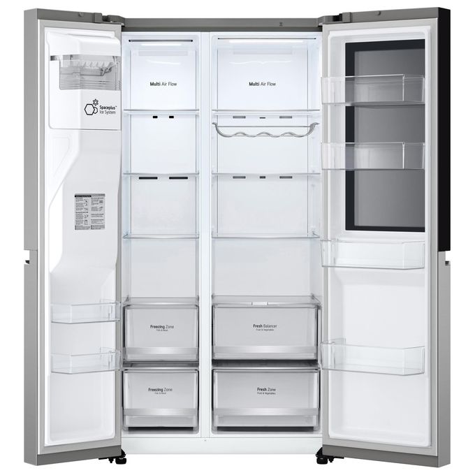 LG GSGV80PYLD InstaView Frigorifero Americano Side by Side 635 L 179 cm Classe D 35 dB No Frost Dispenser Wi-Fi colore Argento