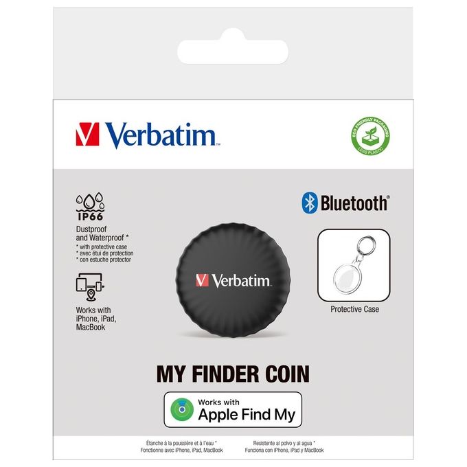 Verbatim My Finder Coin Localizzatore e Cercatore Gps Personale Nero