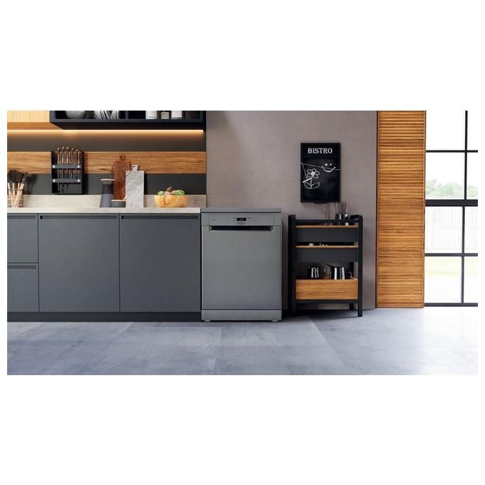 Hotpoint HFC 3C41 CW X Lavastoviglie Libera Installazione 14 coperti Classe C 41 dB Active Dry Aquastop (85x60x59 cm) colore Inox