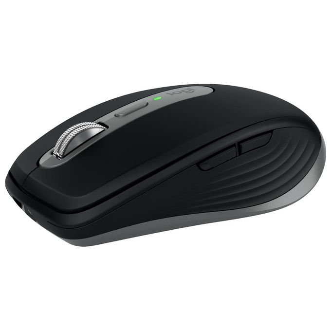 Logitech 910-006929 MX Anywhere 3S Mouse Wireless Compatto 8000 DPI Bluetooth RF Clic Silenzioso 6 Tasti USB-C colore Grafite