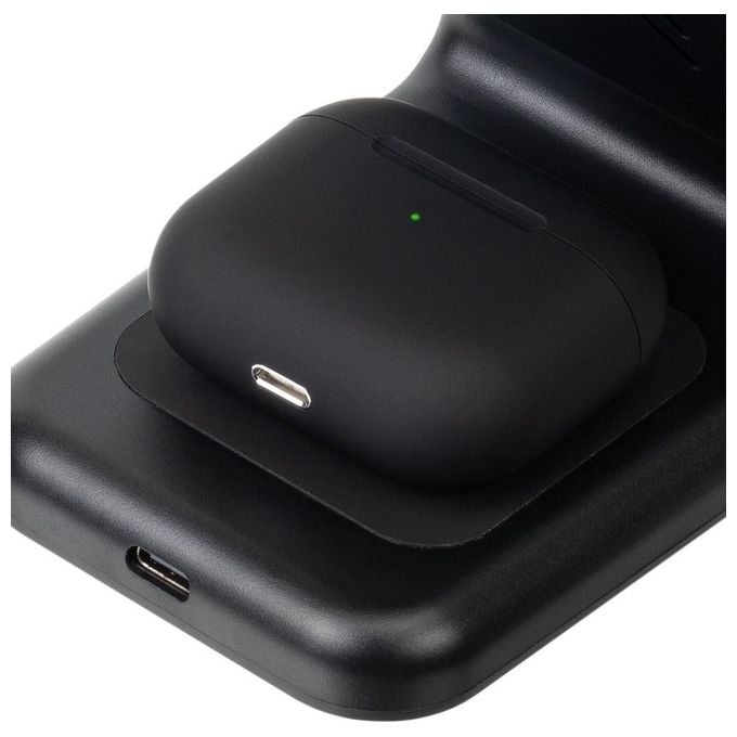 Rivacase VA4917 Caricabatterie Wireless Qi 3 in 1 MagSafe 15W Power Bank 5000 mAh Ricarica Rapida QC PD 20W colore Nero