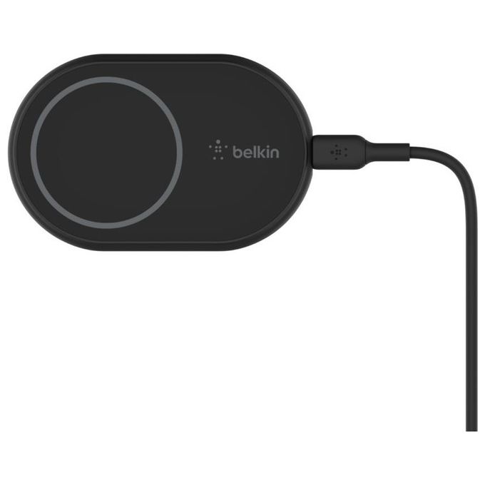 Belkin WIC004 BOOST CHARGE Supporto da auto con ricarica wireless magnetica 10 W compatibile con MagSafe include alimentatore da auto USB-C PD 3.0 e cavo USB-C 1 2 m colore Nero