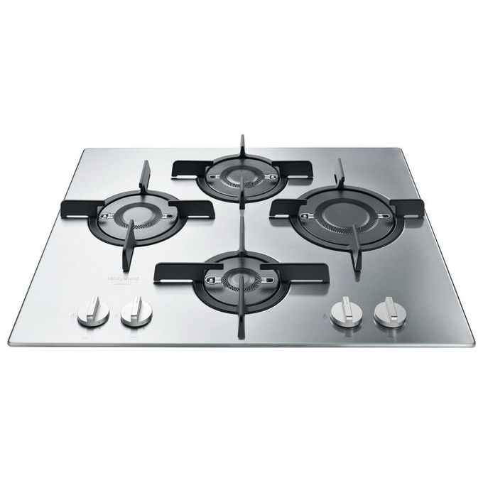 Hotpoint Ariston FTGHL 641 D-IX-HA Piano Cottura a Gas 4 Zone Griglie in Ghisa 60 cm Acciaio Inox