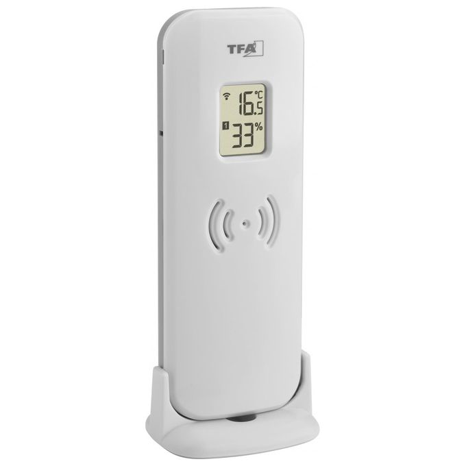 TFA-Dostmann 35.1097.54 Meteo Jack Stazione Meteo Wireless Display Colori Previsioni 12-24h Temperatura Umidita' Pressione Fasi Lunari colore Argento
