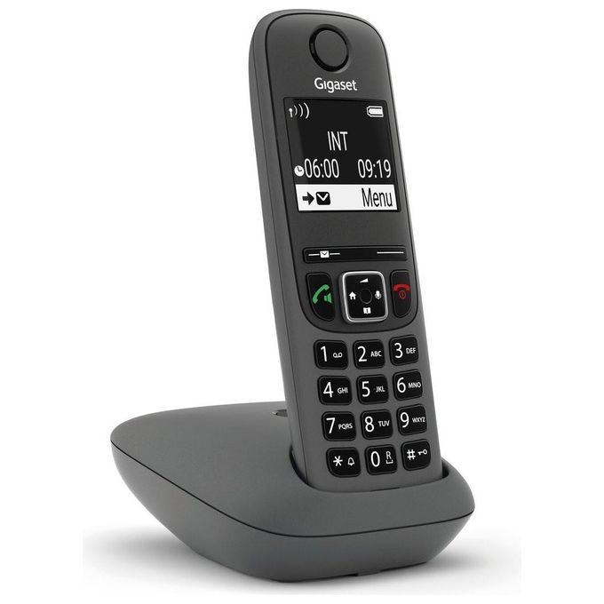 Gigaset L36852-H2810-B133 AE690 Telefono DECT Analogico con 2 Cornette Vivavoce Identificazione Chiamante Rubrica 100 Voci colore Antracite