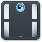 Beurer BF 195 Bilancia pesapersone digitale portata 180 kg precisione 100 g display LCD retroilluminato blu funzioni: analisi corporea (massa grassa acqua muscoli ossa) memoria 10 utenti