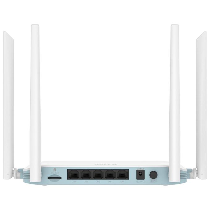 D-Link, Router 4G N300, Eagle Pro AI, Wireless Fast Ethernet, Banda Singola 2.4 GHz, Bianco