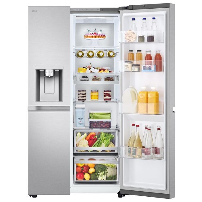 LG GSLE91MBAC Frigorifero Side by Side 628 L 179 cm Classe C 34 dB No Frost Wi-Fi Dispenser UVnano (179x91x74 cm) colore Metal Sorbet