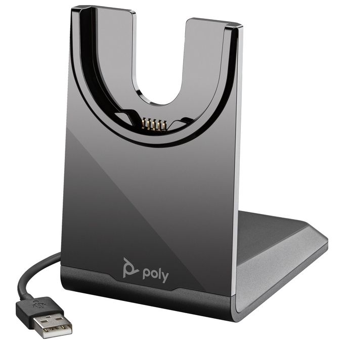 HP Poly 783R6AA Voyager Base di Ricarica USB-A per Voyager Focus 2 e Voyager 4300 colore Nero