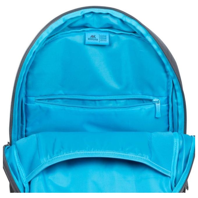 Rivacase 7561 Alpendorf Zaino per Laptop 16'' Scomparto Imbottito Tasche Organizzate Materiale Riciclato RPET colore Grigio