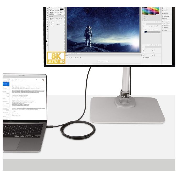 StarTech.com A40G2MB-TB4-CABLE Cavo Thunderbolt 2mt 40 Gbit-s Nero