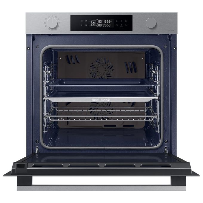 Samsung NV7B44403BS Serie 4 Forno da incasso Elettrico Dual Cook 76 L Classe A+ Vapore Naturale Wi-Fi 40 programmi (60x60x57 cm) colore Nero Inox