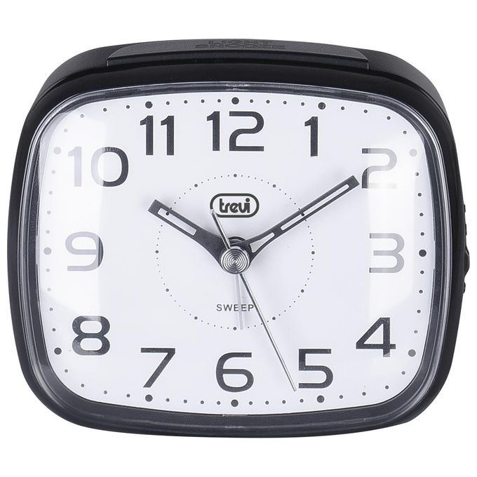 Trevi SL 3054 Orologio al Quarzo con Sveglia Grande Quadrante Tasto Snooze-Light Movimento Silenzioso SWEEP Nero