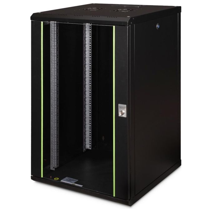 Digitus DN-19 20U-6-6-SW Serie Unique Armadio Rack 19 pollici 20U Profondita' Utile 450 mm Carico Massimo 100 Kg Porta in Vetro di Sicurezza IP20 colore Nero