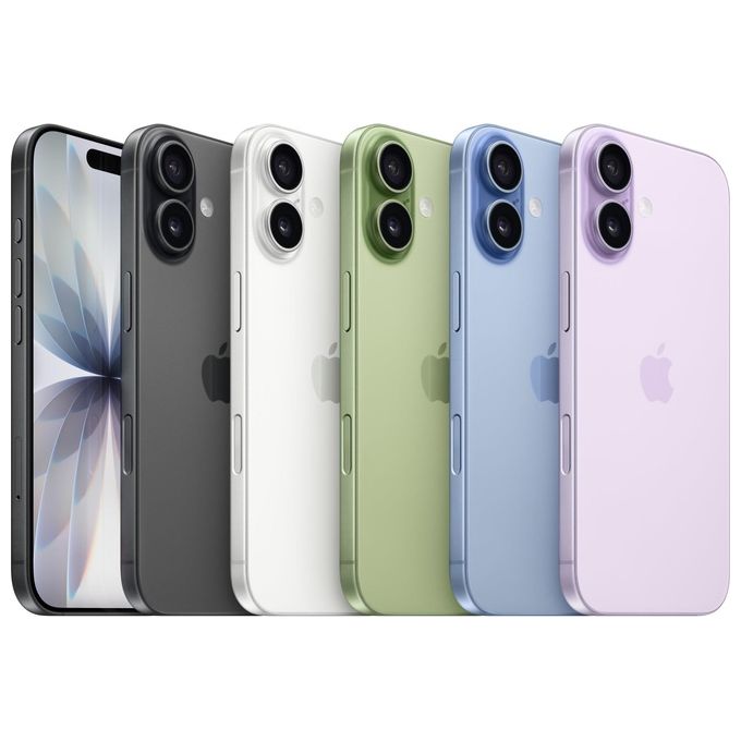 Apple MG6L4QL-A iPhone 17 Smartphone 5G 6.3'' OLED 256GB Chip A19 Doppia Cam 48MP iOS 26 colore Azzurro Nebbia