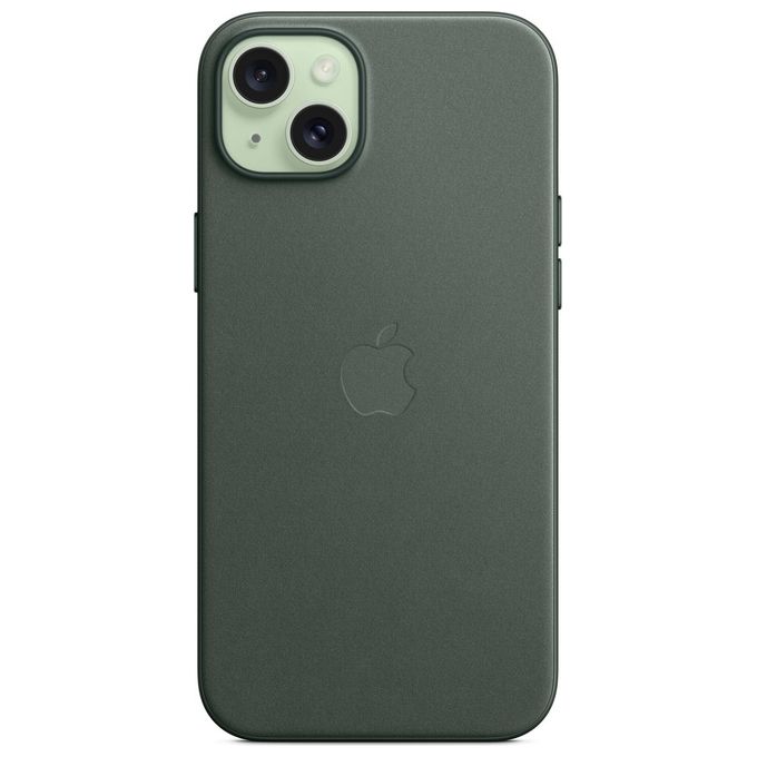 Apple MT4F3ZM-A Custodia MagSafe in tessuto FineWoven per iPhone 15 Plus colore Verde