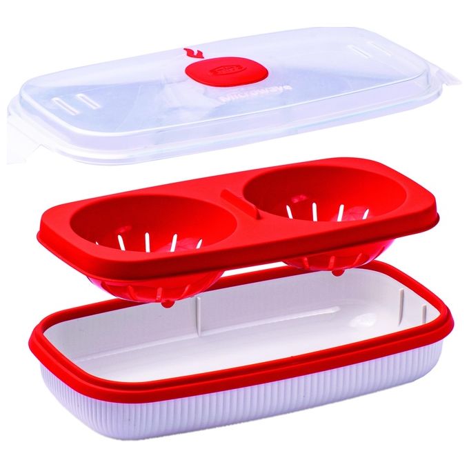 Snips 000848 Tempo Zero Contenitore Microonde Cuoci Uova Omelette Frittata 0,75 L senza BPA colore Bianco