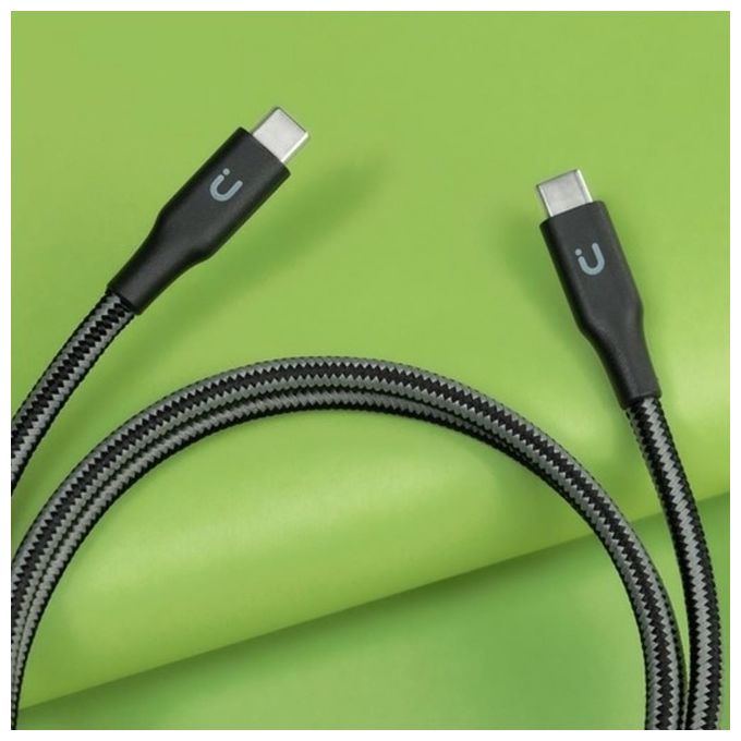 Tunit TTCC1BK Cavo USB-C USB-C USB4 40 Gbit-s 240W 2m colore Nero Titanio