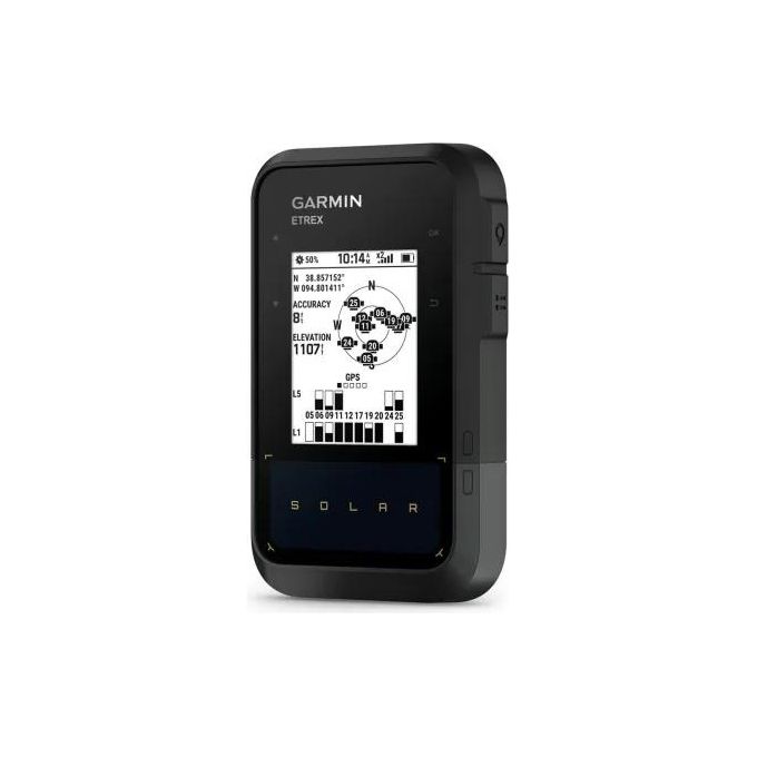 Garmin 010-02782-00 eTrex Solar Navigatore GPS Portatile con Alimentazione Solare e GPS Multibanda colore Nero Grigio