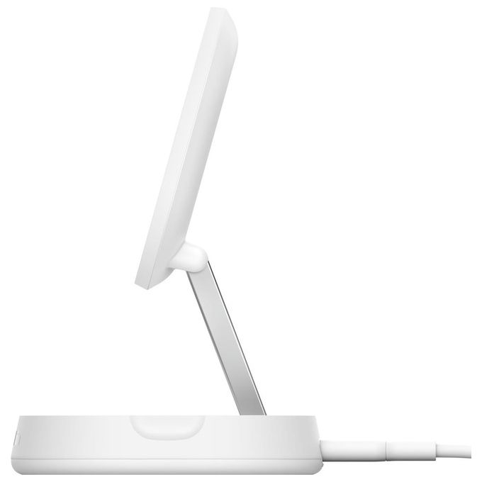 Belkin WIA008BTWH BoostCharge Pro Supporto di Ricarica Magnetico Convertibile 15 W Qi2 Compatibile con MagSafe colore Bianco
