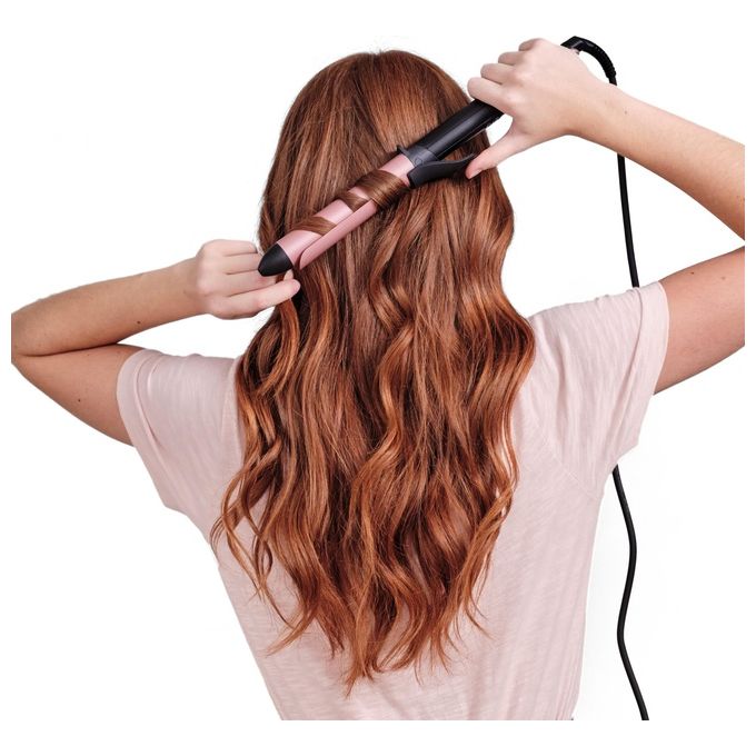 BaByliss C452E 32mm Curling Tong Ferro per ricci 6 regolazioni temperatura 160 210 °C cavo 2,5 m colore Nero Rosa