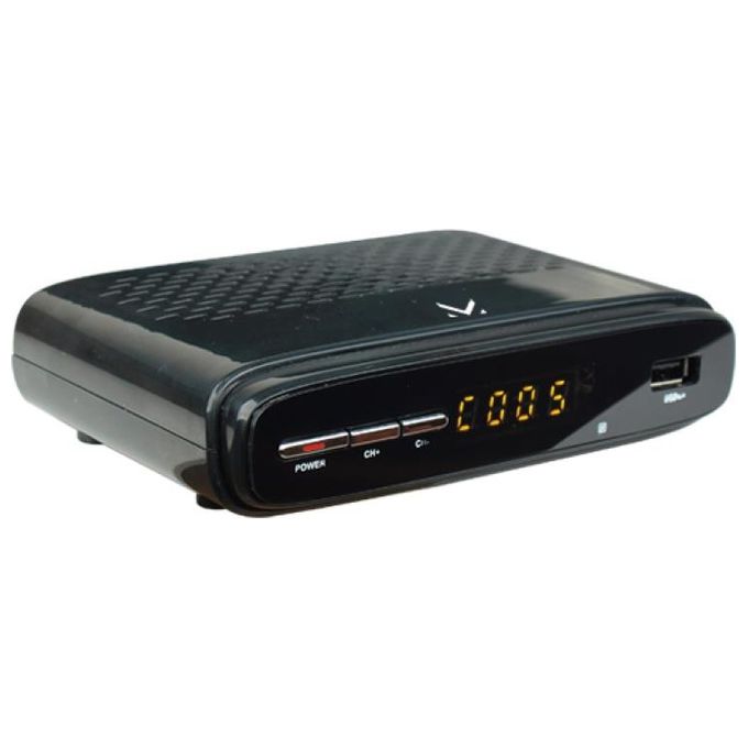 Majestic 100675 BK DEC 675 HD USB Decoder Digitale Terrestre DVB-T2 HD HEVC HDMI SCART USB 2.0 Display Integrato colore Nero
