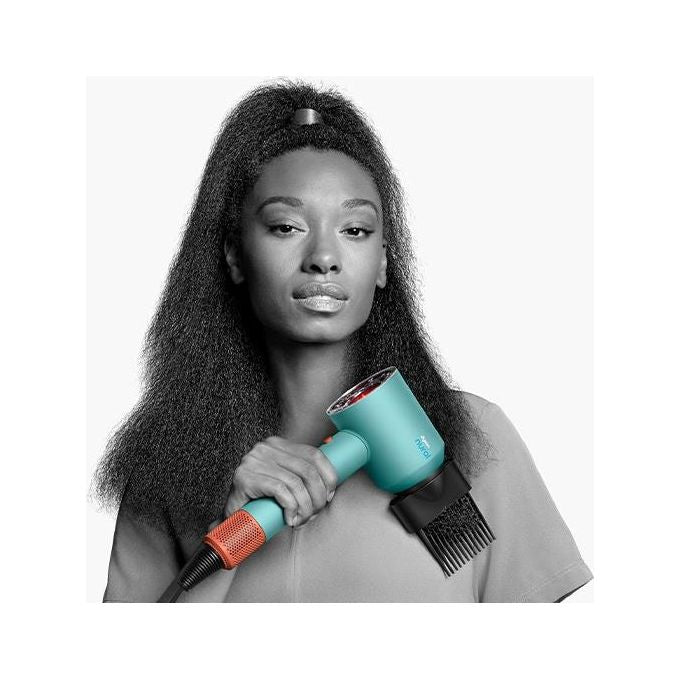 Dyson 515276-01 Supersonic Nural Asciugacapelli 1600W Motore V9 3 Velocita' 4 Temperature con Accessori colore Blu Arancione
