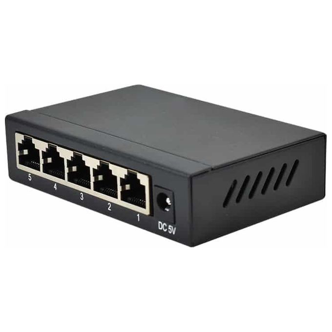DiProgress Switch Ethernet Desktop 5 Porte 10-100 Metal