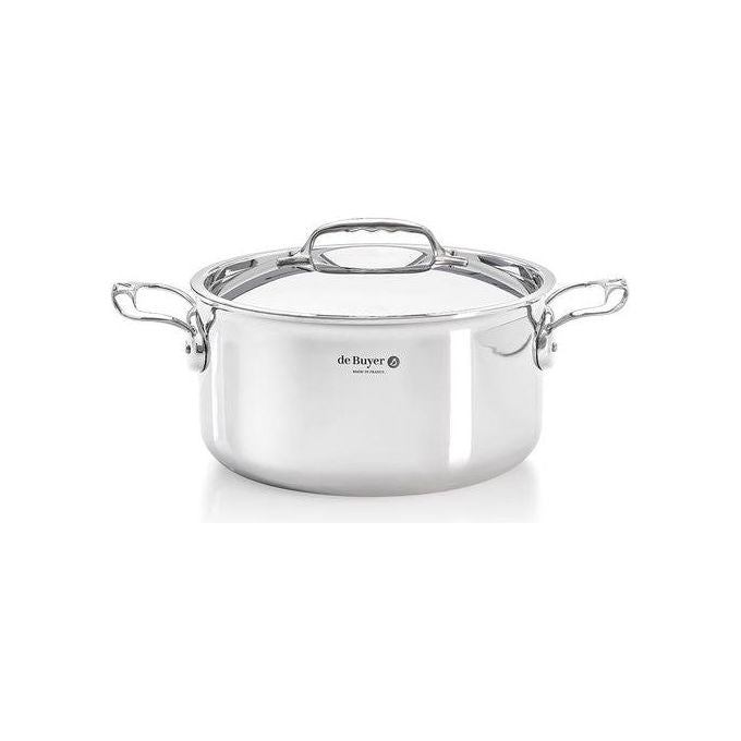 De Buyer Affinity Pentola per Arrosti Inox con Coperchio 28cm