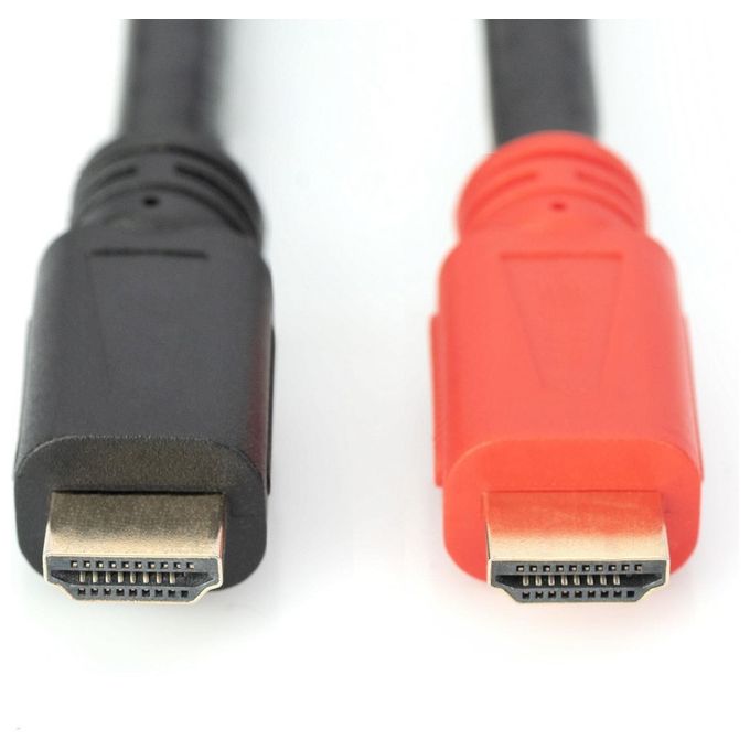 Digitus AK-330105-300-S Cavo di collegamento HDMI ad alta velocita' con amplificatore 30 m connettori HDMI tipo A placcati oro colore Nero