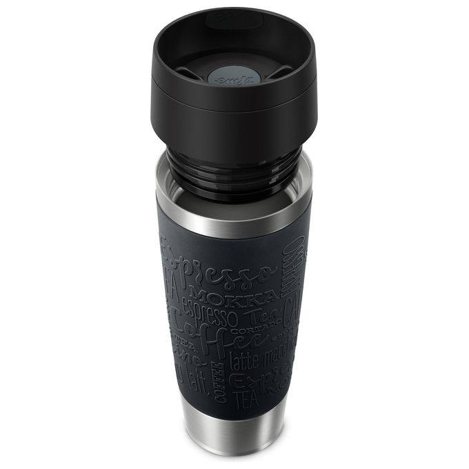 EMSA N2022000 Travel Mug Classic Tazza da Viaggio 500 ml Acciaio Inox con Isolamento Termico Doppia Parete e Chiusura Ermetica colore Nero
