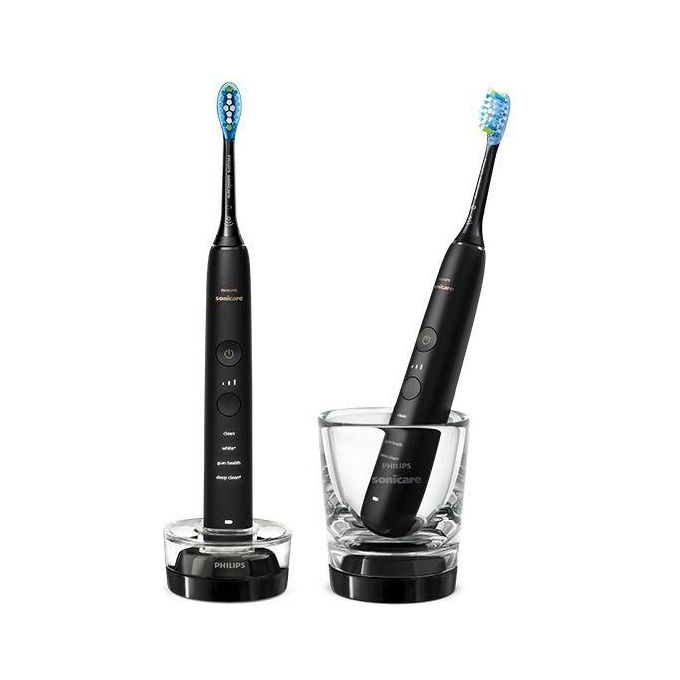 Philips HX991454 Sonicare DiamondClean 9000 Spazzolino elettrico sonico 4 modalita' timer autonomia 2 settimane confezione doppia colore Nero