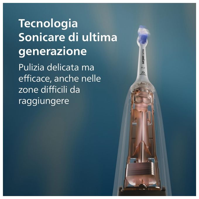 Philips HX7101-02 Sonicare 5300 Spazzolino elettrico sonico 1 modalita' Timer 2 intensita' sensore pressione autonomia 21 giorni colore Nero