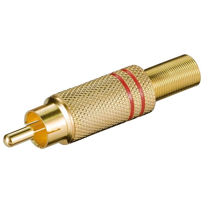 Goobay Rca Plug Cavo di Collegamento Oro