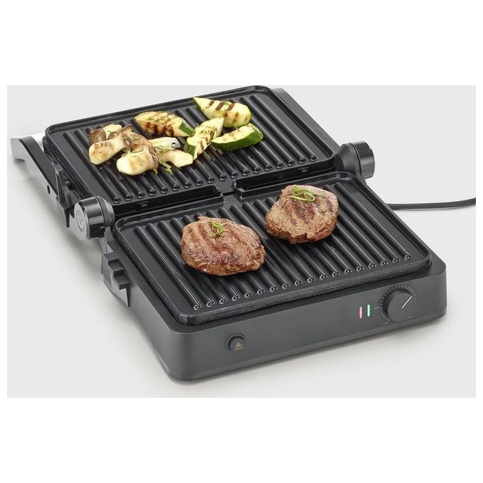 Severin KG 2398 SEVINI Lite Bistecchiera elettrica 1800 W piastre ceramica rimovibili termostato regolabile colore Nero