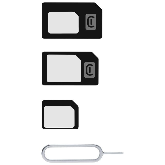 Cellular Line KIT_ di adattatori SIM per tutti i telefoni e i tablet