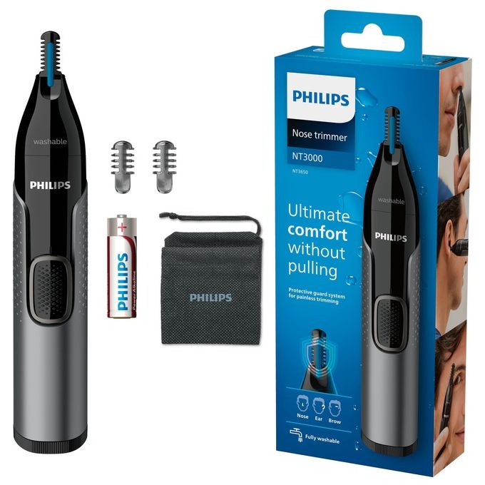 Philips NT3650-16 Series 3000 Rifinitore per Peli di Naso Orecchie e Sopracciglia