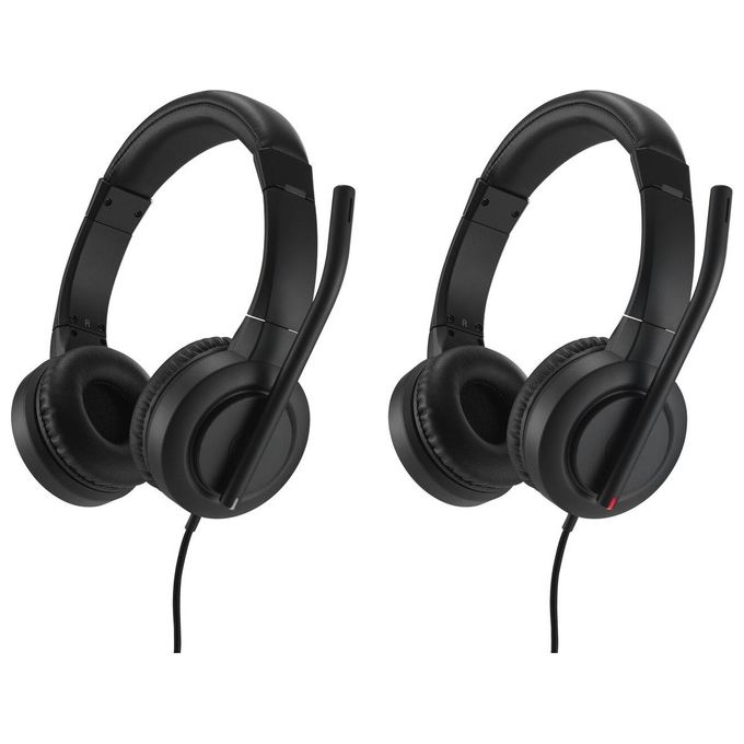 Kensington K83450WW Cuffie on-ear USB-C H1000 con microfono con cancellazione del rumore comandi integrati e Busy Light colore Nero