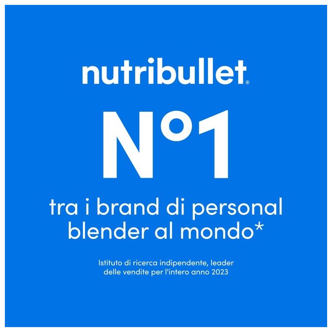 NutriBullet NBP003W Frullatore Portatile per Sportivi 0,475 L Ricaricabile USB-C Tritaghiaccio senza BPA colore Bianco