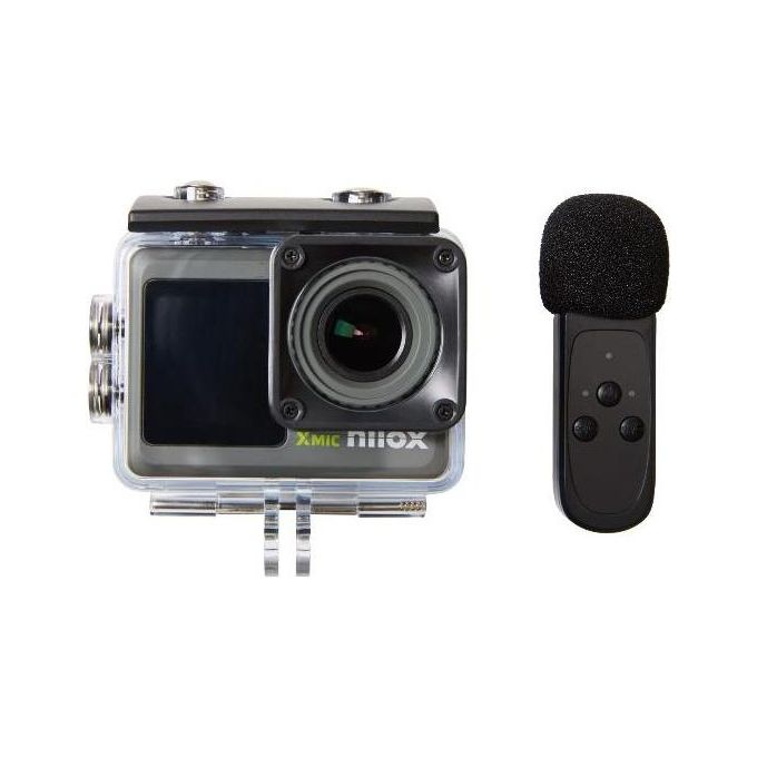 Nilox 8050162355151 XMIC Action Cam 5K 30fps 4K 60fps 50 MP Wi-Fi Microfono Wireless Custodia Impermeabile 30m colore Nero